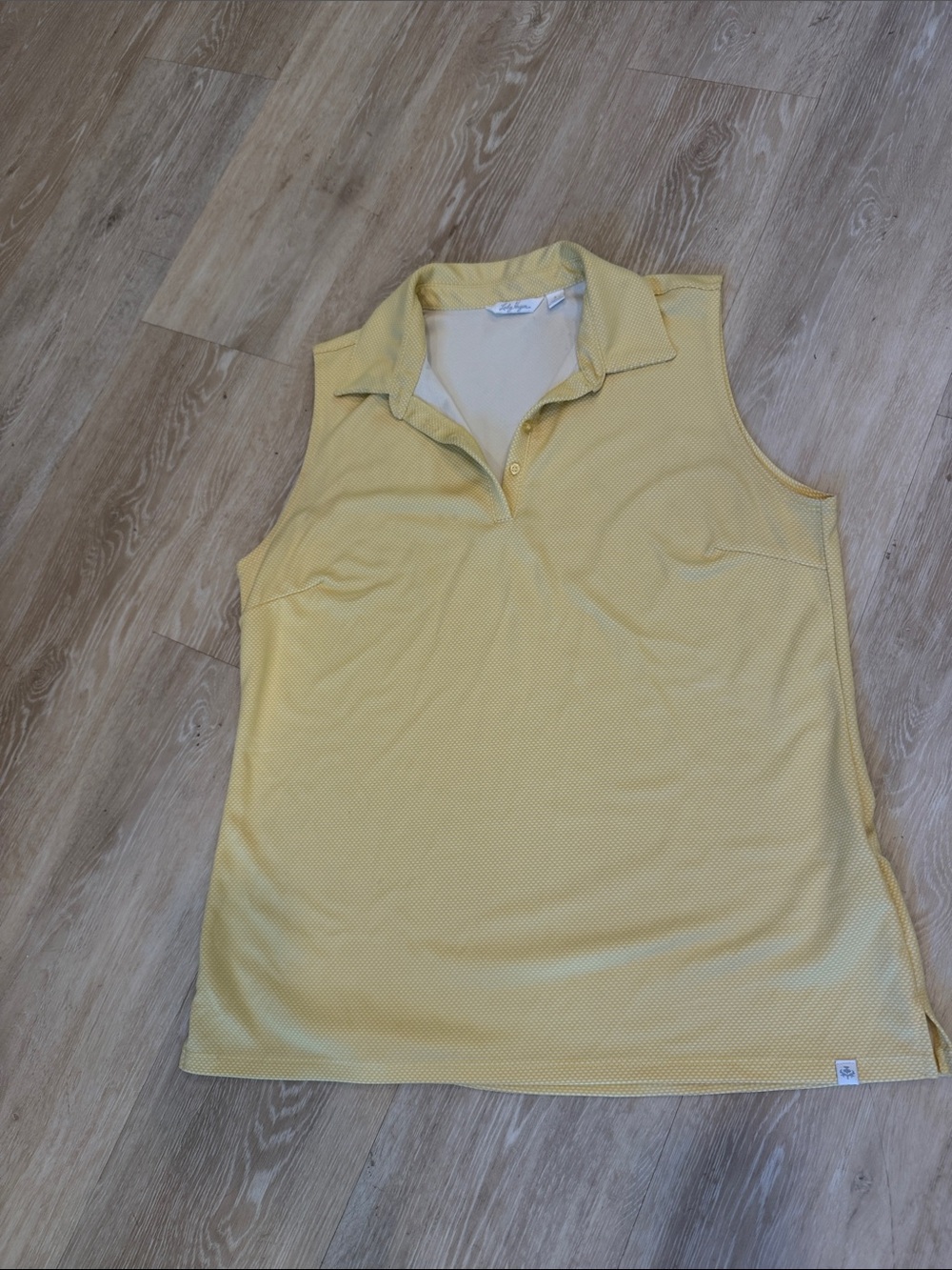 Yellow Sleeveless Polo Top by Lady Hagen